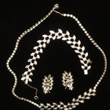 Evening Set Necklace Bracelet Earrings Rhinestones Vintage B. David