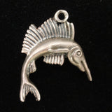 Fish Charm Sterling Silver Vintage Deep Sea