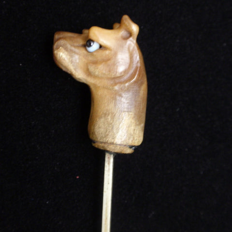 Carved Horn Stick Pin