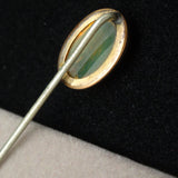 Dragon's Breath Stick Pin Vintage Gold Filled Fire Opal