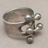 Modernist Sterling Silver Ring A-G Eker Norway Vintage