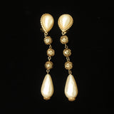 Long Imitation Pearl Earrings by Ellen Designs