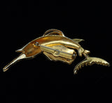 Deep Sea Fish Pin Enamel Brooch Vintage Swordfish