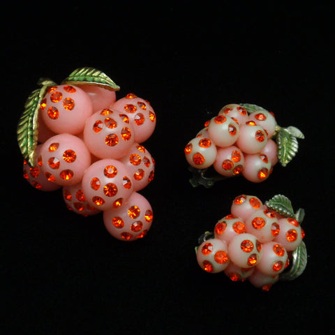Forbidden Fruit Pin and Earrings Set