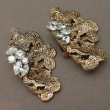 Rhinestone Earrings Vintage Over-the-Top Large & Flashy