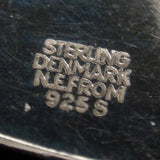 Sterling Silver Chrysoprase Brooch Pin Retro Atomic Mid-Century NE From Denmark