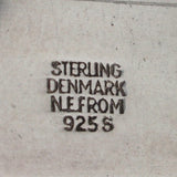 Modernist "Necktie" Pendant Sterling Silver N.E. From Denmark Vintage Mid-Century