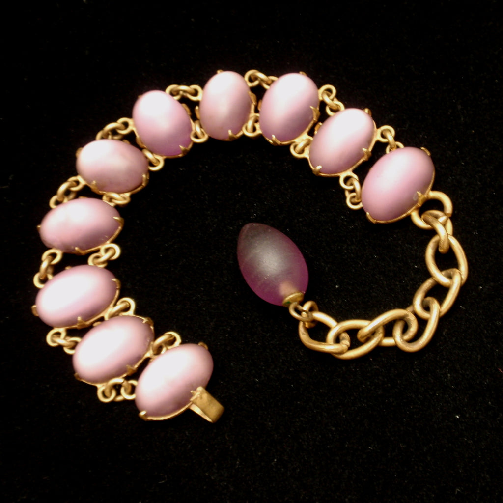 Victorian Frosted Satin Purple Glass Bracelet – World of Eccentricity ...