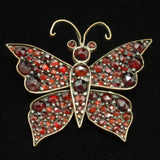 Garnet Butterfly Pin