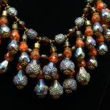 Double Strand Glass Beads Fringe Necklace Vintage Germany