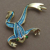 Frog Pin Vintage Enamel Gerrys Figural