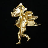 Angel Playing Lyre Pin Vintage Rhinestones Givenchy Figural