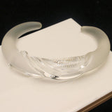 Glass Cuff Bracelet with Two Surface Finishes