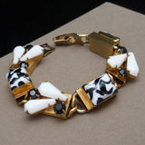 Graphic Black and White Dimensional Bracelet