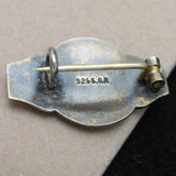 Norway Silhouette Picture Pin Vintage Sterling Silver Enamel Gullringen