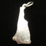 Map Charm Vintage Hand-Painted Sterling Silver NEW HAMPSHIRE