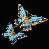 Double Butterfly Brooch Pin Vintage Miriam Haskell