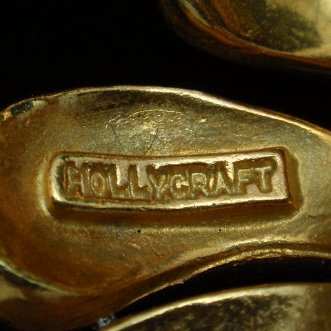 Hollycraft Clear Rhinestone Brooch Pin Leaf Scarce Open-Back Foiled – World  of Eccentricity & Charm