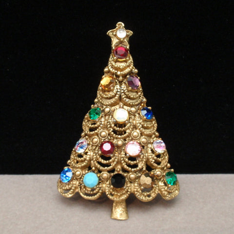 Hollycraft Christmas Tree Pin