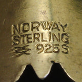 Yellow Butterfly Pin Sterling Silver Enamel Aksel Holmsen Norway