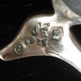 Christmas Wreath Pin Vintage Sterling Silver Xmas Brooch JEZ Jezlaine