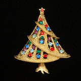 Christmas Tree Pin Vintage Xmas Brooch JJ