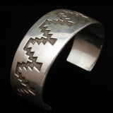 Tommy Jackson Cuff Bracelet Heavy Gauge Pattern Navajo Silver