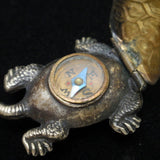 Turtle Compass Fob Vintage Japan Opens Charm