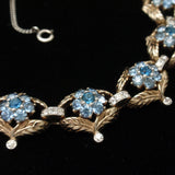 Jomaz Bracelet Vintage Intricate Detailed Flowers Rhinestones
