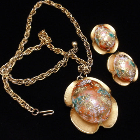Judy Lee Easter Egg Necklace and Earrings Set