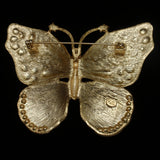 Butterfly Brooch Pin Enamel Rhinestones KJL Kenneth Jay Lane