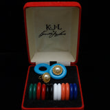 Imitation Pearl Earrings with 7 Colors of Interchangeable Donuts KJL Kenneth Jay Lane