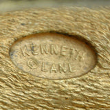 KJL Striped Hinged Bangle Bracelet Earrings Set Vintage Kenneth Jay Lane