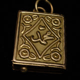 Muslim Islamic 18k Gold Pendant Charm Miniature Book inside