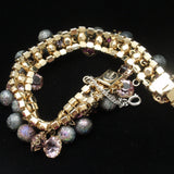 Kramer Bracelet Vintage Rhinestones & Dangles