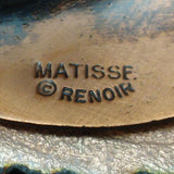 "Leafsong" Vintage Copper and Enamel Pin Matisse Renoir