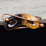 Mask Pin Vintage Enamel Copper Brooch Matisse Renoir