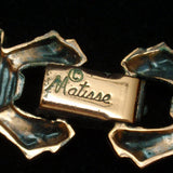 Matisse Renoir "Saturn" Necklace Vintage Copper Enamel Moderne Atomic