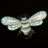 Bee Fly Insect Bug Brooch Pin Sterling Silver Enamel Margot de Taxco