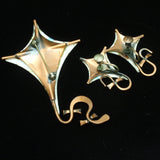 Kite Pin & Earrings Set Copper Enamel Matisse Renoir Vintage