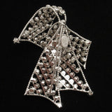 Bow Pin Figural Vintage Rhinestones Mimi di N Brooch Dimensional