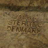 Leaf Pin & Earrings Vintage Silver Enamel Meka Denmark