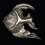 Fish Pin Sterling Silver Vintage Mexico