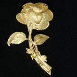 Rose Flower Brooch Pin Nolan Miller Rhinestones Classic
