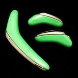 Retro Atomic Boomerang Pin and Earrings Monet