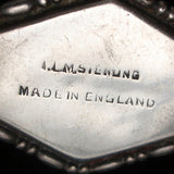 Butterfly Wings Under Crystal Pin Vintage Sterling Silver TLM Mott England