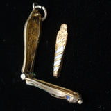 Mummy in Sarcophagus Charm Vintage Sterling Silver Enamel