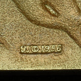 Antelope Pin Vintage JJ Brooch Art Deco Styling
