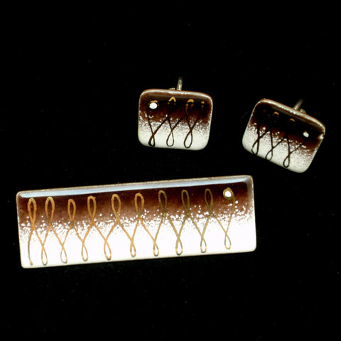 Enamel Pin and Earrings Set