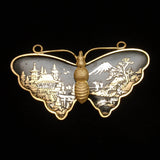 Damascene Butterfly Pin